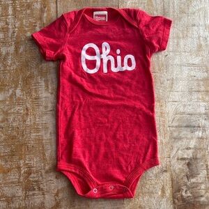 Homage Red Ohio State Onesie 12-18m